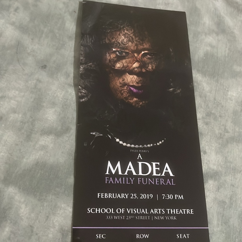 Madea 2019 Premiere ticket TYLER PERRY